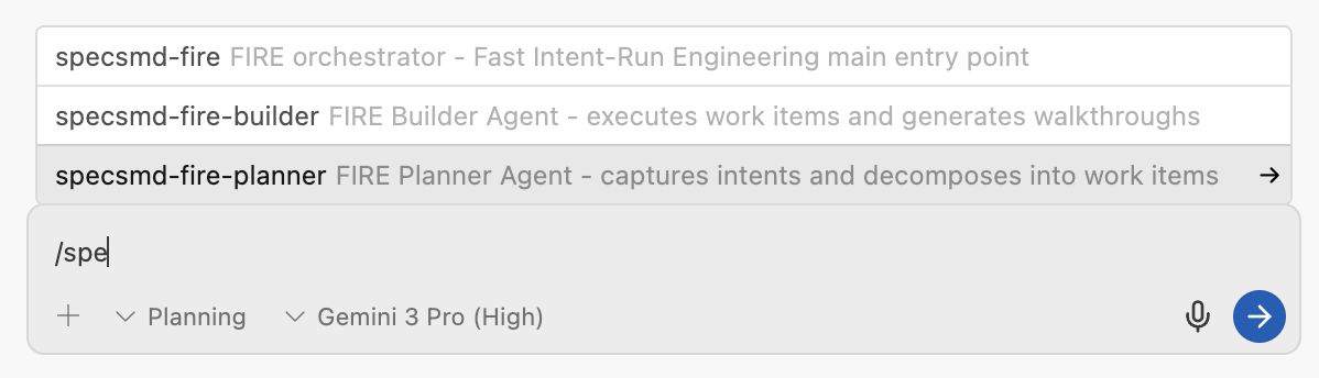 Google Antigravity Commands